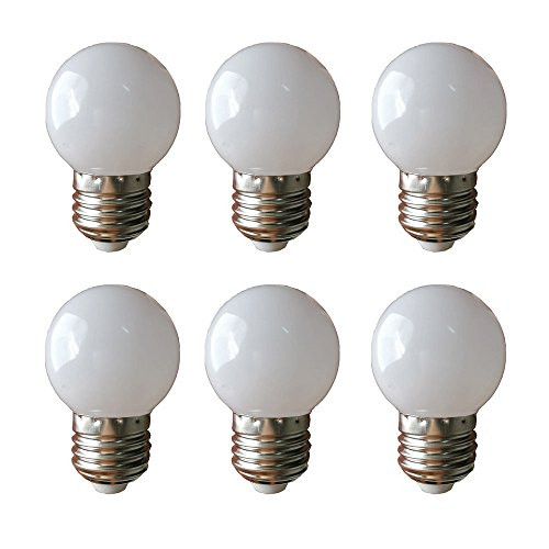 LED G14 Light Bulb 1W Soft White 3000K Not Dimmable LED Energy Saving Light Bulbs 10 Watt Equivalent LED Lights for Home E26 6 Pack(1W-E26-Soft White-3000K)