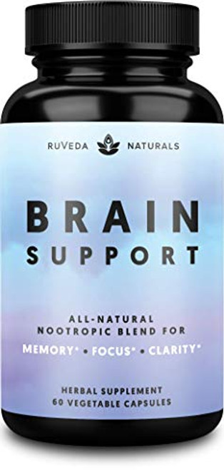 Brain Supplement  Natural Nootropic Brain Booster for Focus, Energy, Memory, Mood, Clarity, and Brain Support with Lions Mane, Ginkgo Biloba & Bacopa Monnieri, Memory Supplement & Focus Supplement