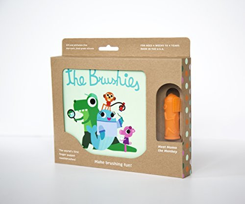 The Brushies Baby & Toddler Toothbrush & Storybook Set, Momo The Monkey The Brushies Baby & Toddler Toothbrush & Storybook Set, Momo The Monkey