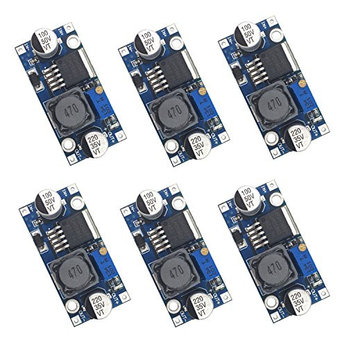 Valefod 6 Pack LM2596 DC to DC High Efficiency Voltage Regulator 3.0-40V to 1.5-35V Buck Converter DIY Power Supply Step Down Module