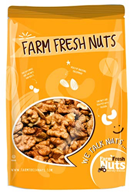 CALIFORNIA WALNUTS Raw - Compares to Organic Walnuts - Shelled Halves & Pieces - Great Source of Omega 3 - Super Crunchy - (2 LB) - Farm Fresh Nuts Brand. CALIFORNIA WALNUTS Raw - Compares to Organic Walnuts - Shelled Halves & Pieces - Great Source of Omega 3 - Super Crunchy - (2 LB) - Farm Fresh Nuts Brand.