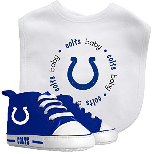 Baby Fanatic NFL Legacy Infant Gift Set, Indianapolis Colts, 2Piece Set (Bib & PRE-Walkers)