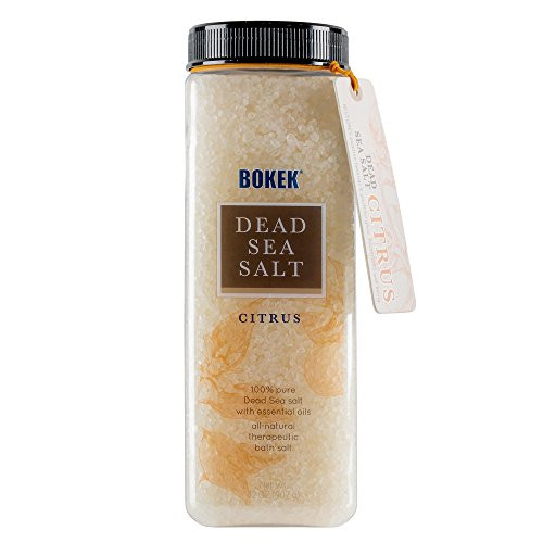 SaltWorks Bokek Dead Sea Salt Citrus Scent, 32 Ounce Jar