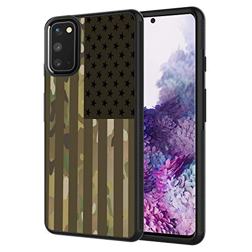 Galaxy S20 Case, Galaxy S20 5G Case,Camo American Flag Design Slim Anti-Scratch Shockproof TPU Back Protective Cover Case for Samsung Galaxy S20 2020 Release 6.2Inch