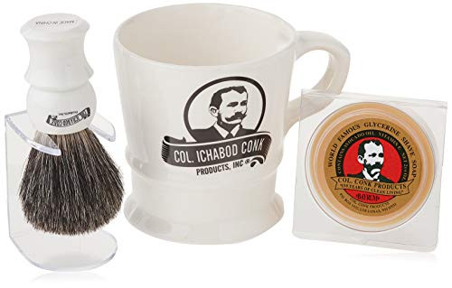 Colonel Conk Model 221 Mug, Mixed Badger Brush and Soap