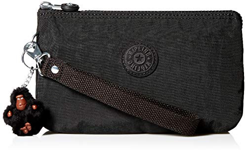 Kipling Women's Creativity XL Pouch, Multi Compartment Pouch, Zip Closure, black tonal