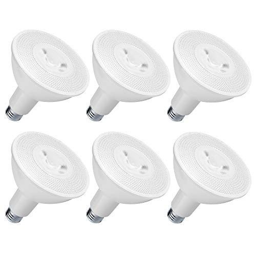 PAR38 LED Bulb 3000K Warm White Indoor/Outdoor Flood Light Bulbs 100W Halogen Replacement Dimmable 15W E26 1600LM 40 Degree for Ceiling Recessed Lighting 6-Pack