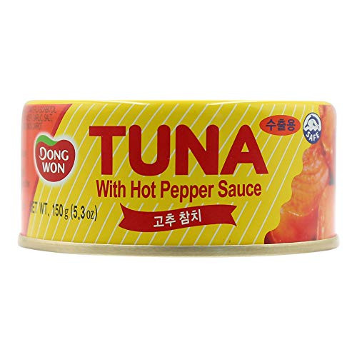 Dongwon, Tuna With Hot Pepper Sauce, 5.29 Ounce 4-cans Dongwon, Tuna With Hot Pepper Sauce, 5.29 Ounce 4-cans