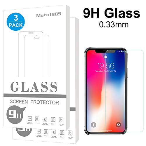 Motu1985 Screen Protector for iPhone Xs Max & iPhone 11 Pro Max (6.5 Inch) 3-Pack 2.5D Edge Tempered Glass Compatible with iPhone Xs Max & iPhone 11 Pro Max Anti Scratch Case Friendly