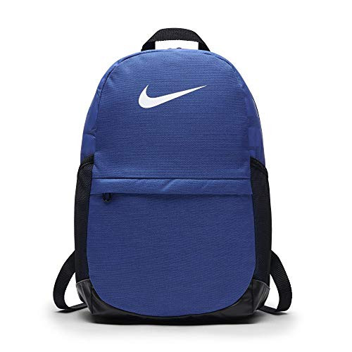 Nike Kids' Brasilia Backpack, Kids' Backpack with Durable Design & Secure Storage, Game Royal/Black/White