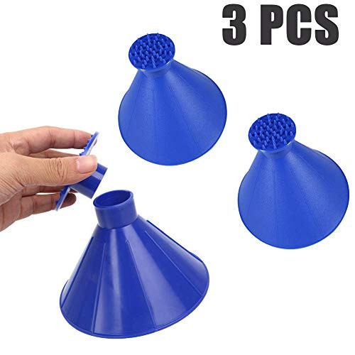 Aochol Car Windshield Snow Removal, Scrape-A-Round Ice Scrapers, Magic Cone-Shaped Car Windshield Ice Scrapers, Cone Funnel Shaped (Blue)