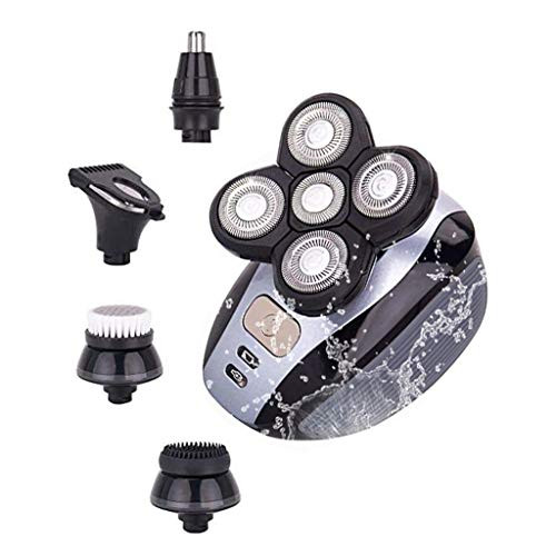 Shavers for Bald Men, 5 in 1 Dry Wet Waterproof Head Shaver, Electric Razor,Rotary Shaver Grooming Kit,Beard Trimmer Nose Trimmer Hair Clippers, USB Rechargeable Travle Head Blue Shavers for Bald Men, 5 in 1 Dry Wet Waterproof Head Shaver, Electric Razor,Rotary Shaver Grooming Kit,Beard Trimmer Nose Trimmer Hair Clippers, USB Rechargeable Travle Head Blue