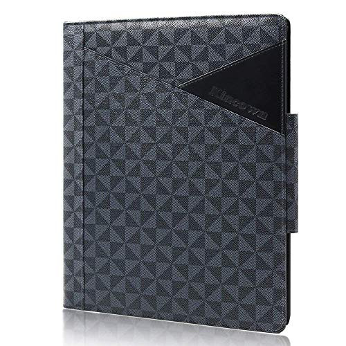 Kincown Padfolio Portfolio Case, Portfolio Organizer Folder with Clipboard, iPad/Tablet Pocket (up to 12.9"),Business Card Holder, Interview Resume Portfolio Padfolio for Men Women (Black)