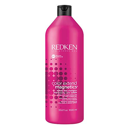 Redken Color Extend Magnetics Shampoo | For Color-Treated Hair | Gently Cleanses & Protects Color | With Amino Acid | Sulfate-Free | 33.8 Fl Oz