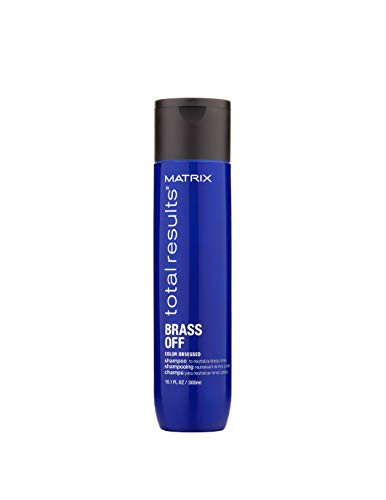MATRIX Total Results Brass Off Color Depositing Blue Shampoo for Neutralizing Brassy Tones, 10.1 Ounce