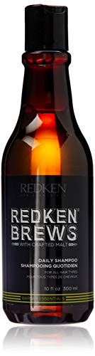 Men's Shampoo by Redken Brews, Daily Shampoo, Lightweight Cleanser For All Hair Types, 10 fl. oz