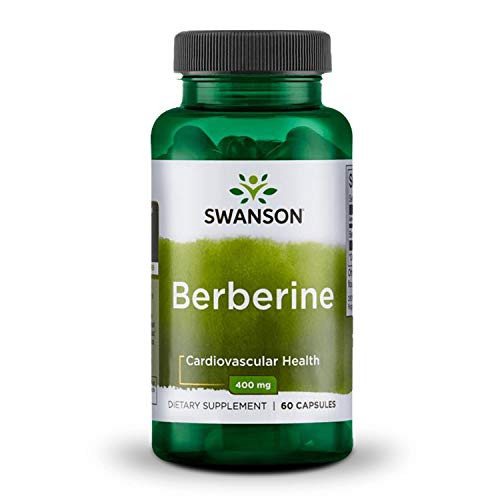 Swanson Berberine HCl Blood Sugar Metabolism Glucose Cholesterol Cardiovascular Support Supplement 400 mg 60 Capsules