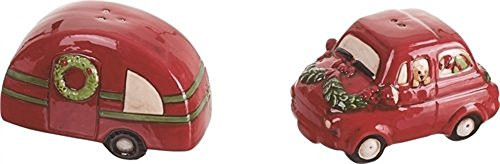 Camper and Car, Holiday Themed Salt and Pepper Shaker Set