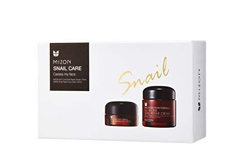 Korean Skin Care Set: Face and Eye Cream Skincare Set, All in One Snail Repair Cream (75ml) and Snail Repair Eye Cream (25ml) | Facial Moisturizer, Eye Cream for Wrinkless and Dark Circles