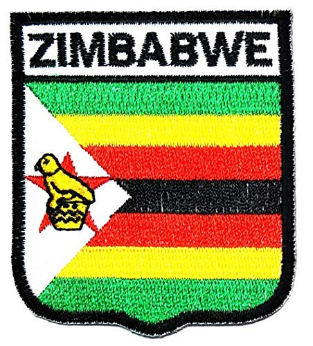 Country Zimbabwe Flag Embroidered Sew Iron on Patch Logo Biker MC Club Motorcycle Jackets Bags Hat Jeans T-Shirt Backpacks Costume