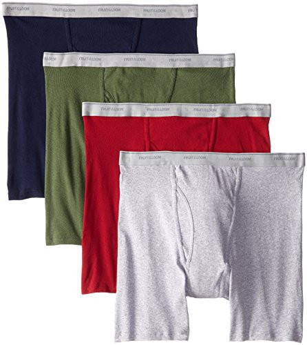 Fruit of the Loom Men's X-Size Boxer Brief, Assorted, 3X-Large(Pack of 4)