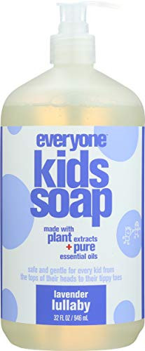 Everyone 3-in-1 Soap for Every Kid Safe, Gentle and Natural Shampoo, Body Wash, and Bubble Bath, Lavender Lullaby