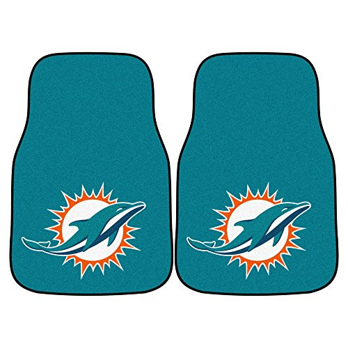FANMATS NFL Miami Dolphins Nylon Face Carpet Car Mat