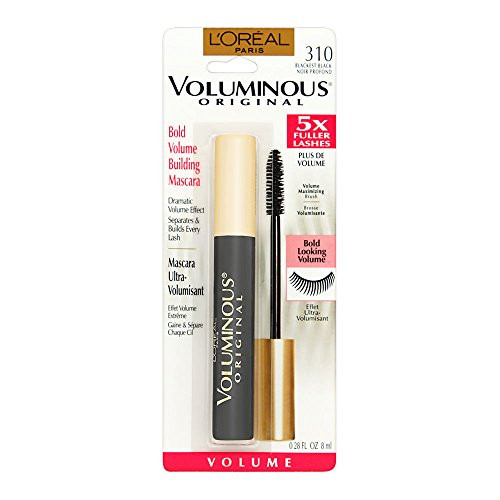 L'Oreal Paris Makeup Voluminous Original Volume Building Mascara, Blackest Black, 0.28 fl. Oz, 1 Count L'Oreal Paris Makeup Voluminous Original Volume Building Mascara, Blackest Black, 0.28 fl. Oz, 1 Count