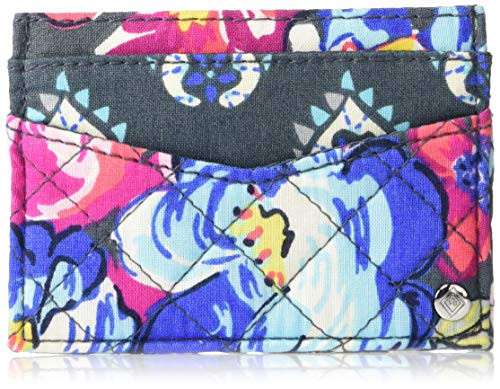Vera Bradley Women's Signature Cotton Slim Card Case Wallet, Pretty Posies