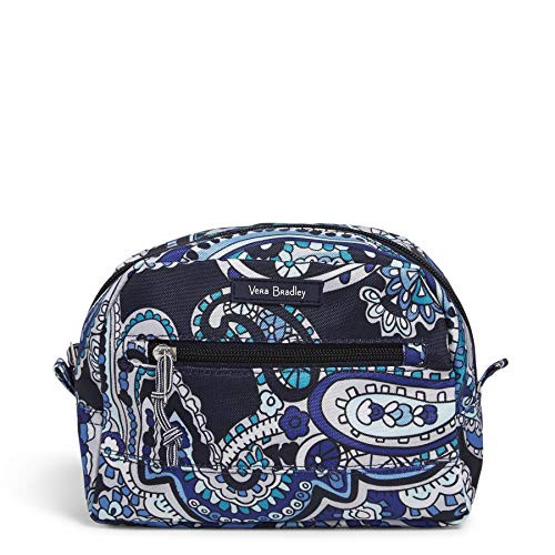 Vera Bradley Women's Lighten Up Medium Cosmetic Makeup Organizer Bag, Deep Night Paisley