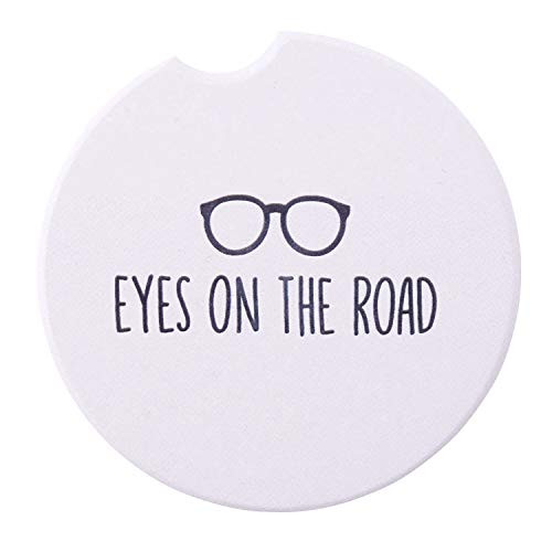 SB Design Studio SIPS Ceramic Car (Console) Coaster, Eyes On The Road