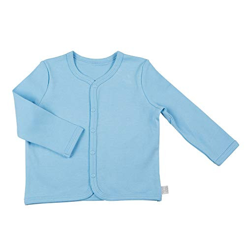 Stephan Baby Snap-Front Stroller Cardigan, Light Blue, Fits 6-12 Months