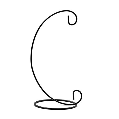 VORCOOL Spiral Ornament Display Stand Iron Hanging Stand Rack Holder for Hanging Glass Globe Air Plant Terrarium Witch Ball Christmas Ornament and Home Wedding Decoration (Black)