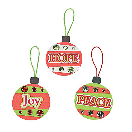 Peace, Hope and Joy Foam Ornament Craft Kit - Crafts for Kids and Fun Home Activities