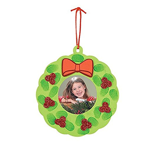 Thumbprint Wreath Picture Ornament Craft Kit - Crafts for Kids and Fun Home Activities