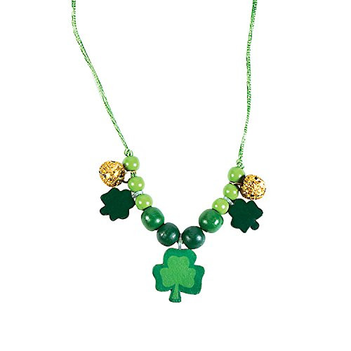 Beaded St. Pats Necklace Ck - Crafts for Kids and Fun Home Activities