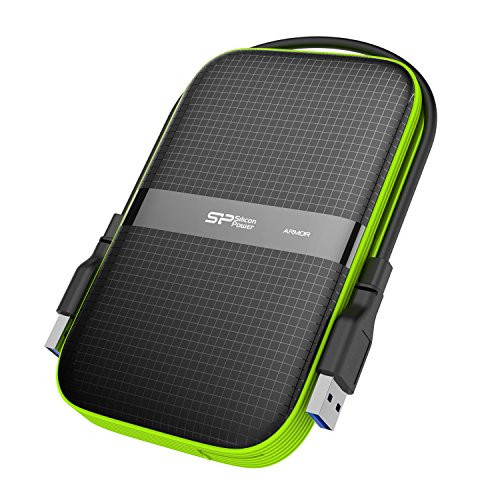 Silicon Power Black 1TB Rugged Portable External Hard Drive Armor A60, Shockproof USB 3.0 for PC, Mac, Xbox and PS4, Black