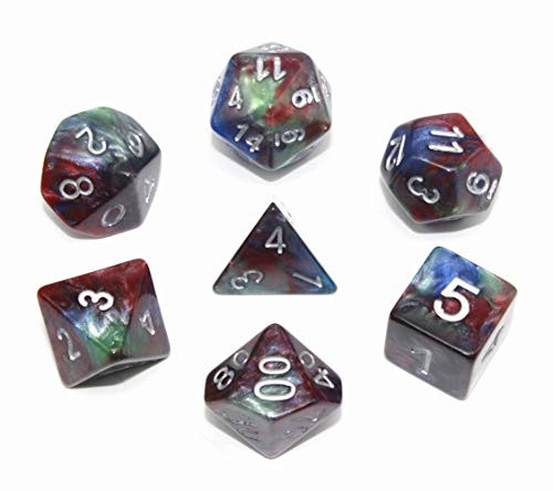 Polyhedral DND Dice Set Marble Dice Role Playing Game Dice for Dungeons and Dragons(D&D) Pathfinder RPG DND MTG Retro Dice Table Game Board Games Dice Set