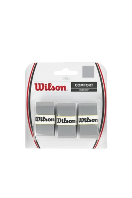 Wilson Tennis Racquet Pro Over Grip, Silver, Pack of 3 Wilson Tennis Racquet Pro Over Grip, Silver, Pack of 3