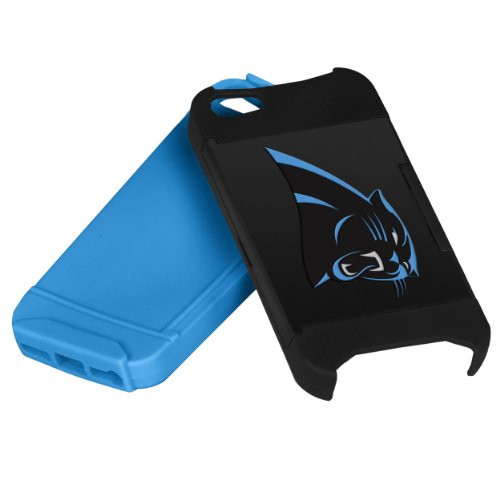 Forever Collectibles NFL Hideaway Credit Card iPhone 5 Hard Case - Retail Packaging - Carolina Panthers