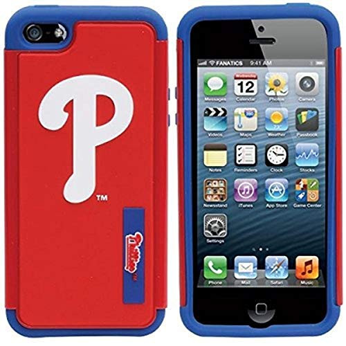 Forever Collectibles MLB Dual Hybrid TPU iPhone 5/5S Rugged Case - Retail Packaging - FOCO MLB Philadelphia Phillies