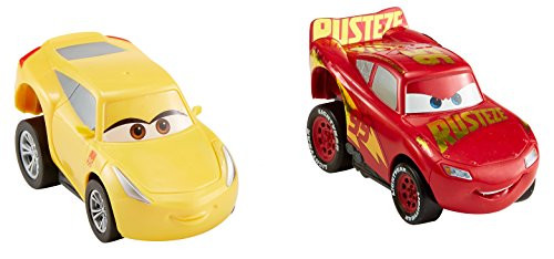 Disney Pixar Cars 3 - Revvin' Action Rust-eze Racing Center Lightning McQueen and Cruz Ramirez 2pk