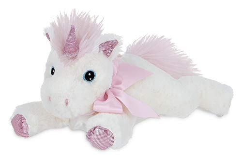 Bearington Baby Dreamer Plush Stuffed Animal Unicorn with Rattle, 8 inches