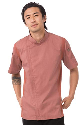 Chef Works Men's Springfield Chef Coat, Brick, Medium