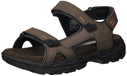 Skechers USA Men's Louden Sandal, Brown, 12 M US