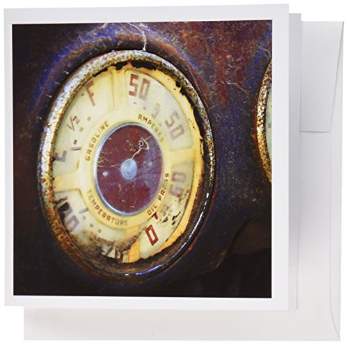 3dRose Old automobile dashboard - car, rust, speed, texture, auto, automotive, transportation - Greeting Cards, 6 x 6 inches, set of 6 (gc_157575_1)