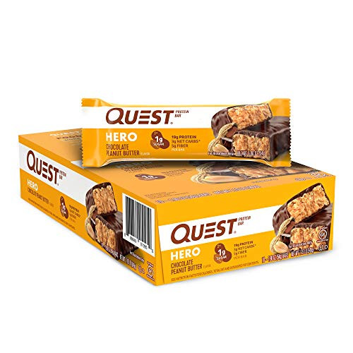 Chocolate Peanut Butter Hero Quest Nutrition Protein Bar, High Protein, Low Carb, Gluten free, 10-count (10888849010957) Chocolate Peanut Butter Hero Quest Nutrition Protein Bar, High Protein, Low Carb, Gluten free, 10-count (10888849010957)