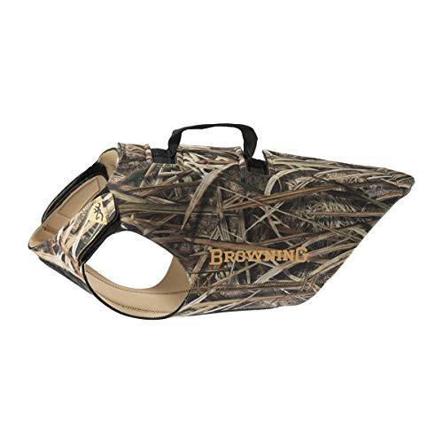 Browning 5mm Neoprene Dog Vest Dog Hunting Vest, 5mm Neoprene, Camo, Shadow Grass Blades, Medium
