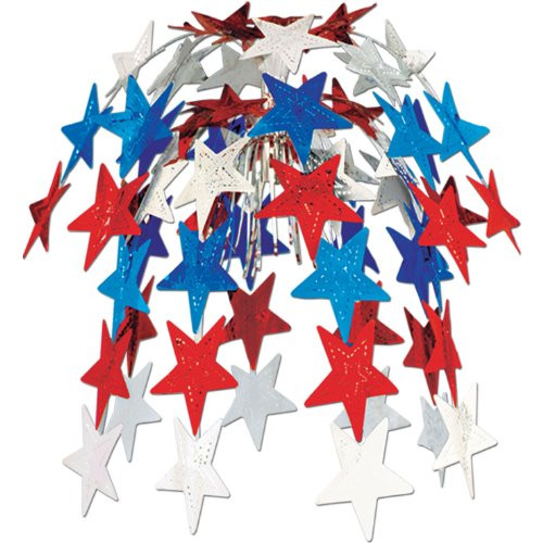 Star Cascade (red, white, blue) Party Accessory  (1 count) (1/Pkg)