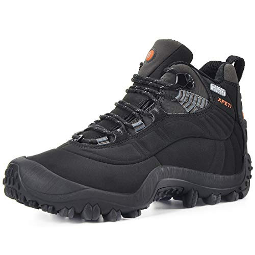 XPETI Women's Thermator Mid Waterproof Hiking Boot Black 10